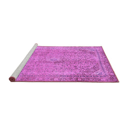 Sideview of Machine Washable Abstract Purple Modern Area Rugs, wshabs2852pur