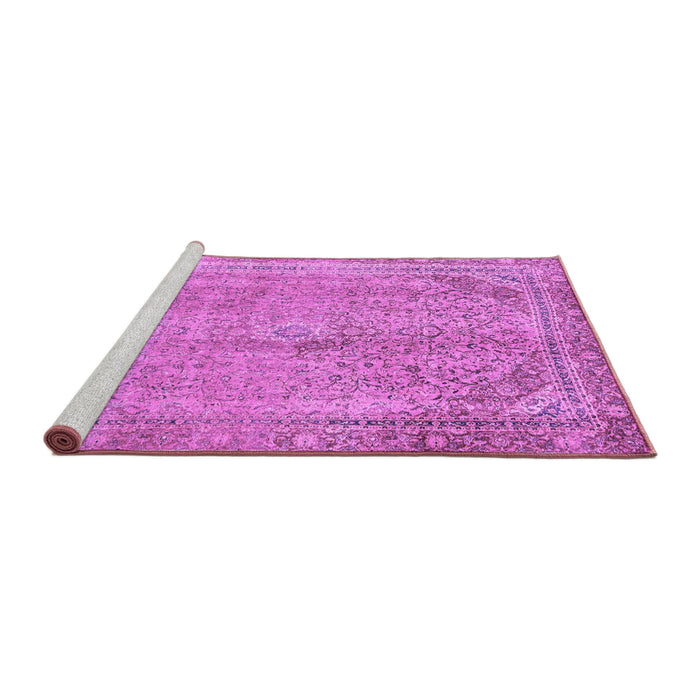 Sideview of Machine Washable Abstract Purple Modern Area Rugs, wshabs2852pur