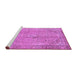 Sideview of Machine Washable Abstract Purple Modern Area Rugs, wshabs2852pur