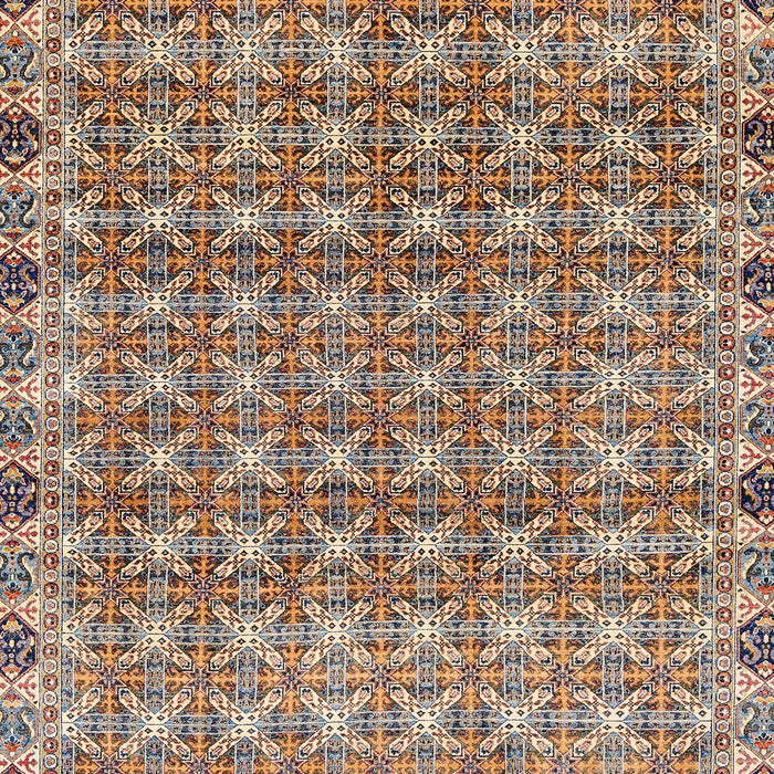 Machine Washable Abstract Brown Rug, wshabs2853