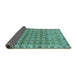 Sideview of Abstract Turquoise Modern Rug, abs2853turq