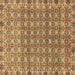 Square Machine Washable Abstract Brown Modern Rug, wshabs2853brn