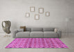 Machine Washable Abstract Pink Modern Rug in a Living Room, wshabs2853pnk