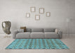 Machine Washable Abstract Light Blue Modern Rug in a Living Room, wshabs2853lblu