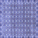 Square Abstract Blue Modern Rug, abs2853blu