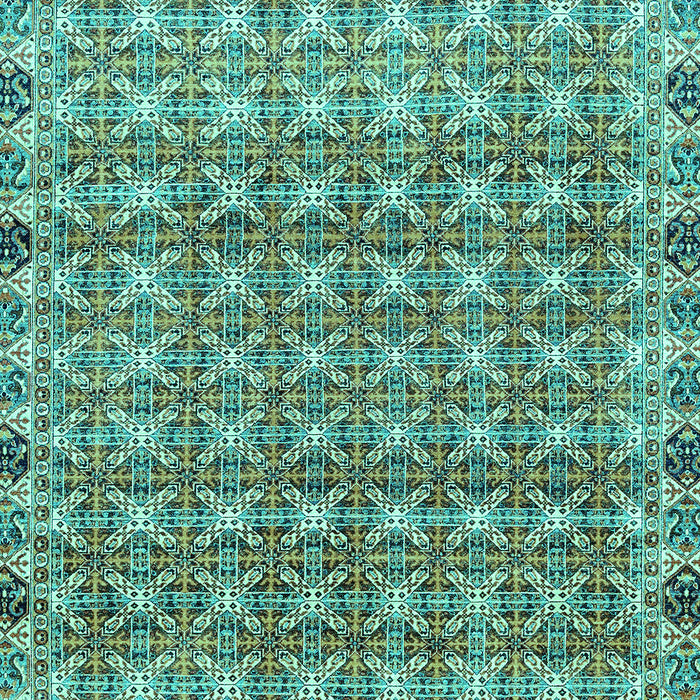 Machine Washable Abstract Turquoise Modern Area Rugs, wshabs2853turq