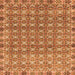 Square Machine Washable Abstract Orange Modern Area Rugs, wshabs2853org