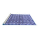 Sideview of Machine Washable Abstract Blue Modern Rug, wshabs2853blu