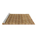 Sideview of Machine Washable Abstract Brown Modern Rug, wshabs2853brn