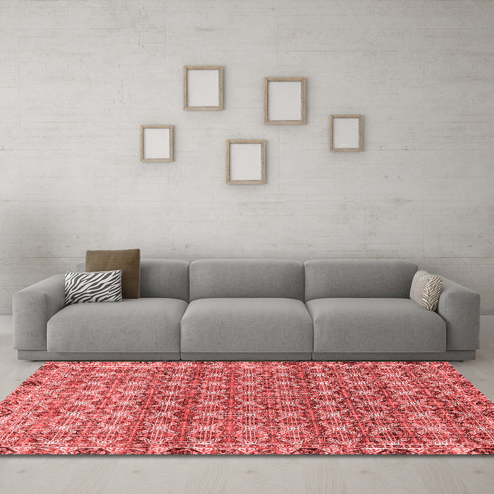 Modern Red Washable Rugs