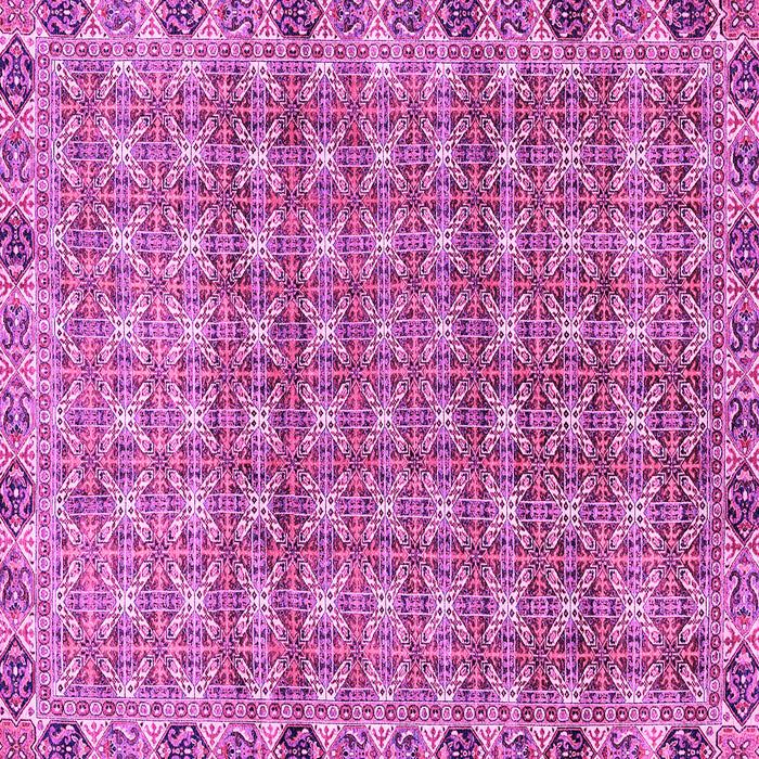 Square Machine Washable Abstract Pink Modern Rug, wshabs2853pnk