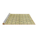 Sideview of Machine Washable Abstract Brown Rug, wshabs2854