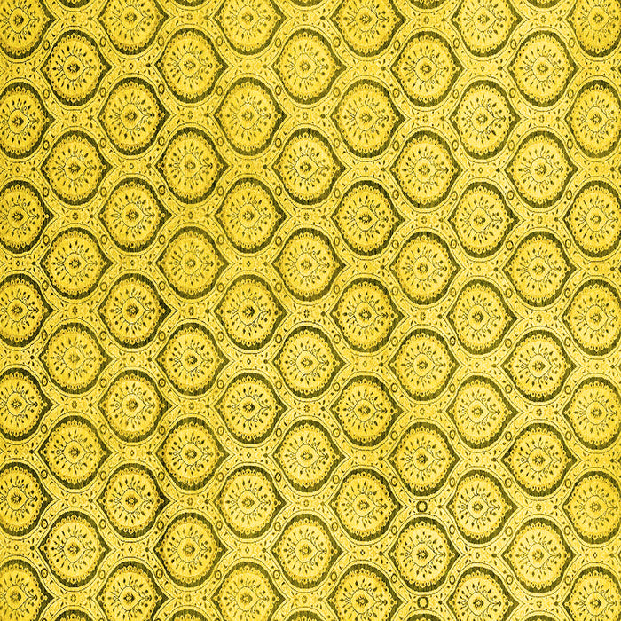 Square Abstract Yellow Modern Rug, abs2854yw