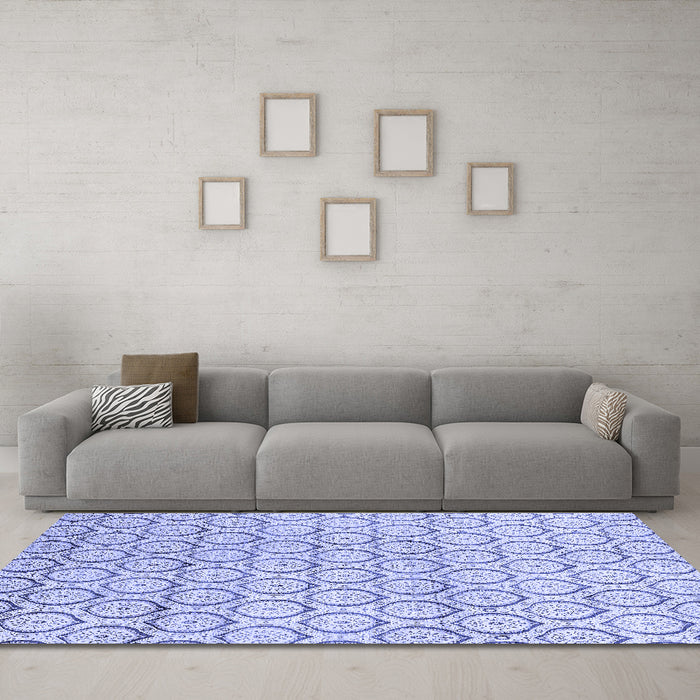 Machine Washable Abstract Blue Modern Rug in a Living Room, wshabs2854blu