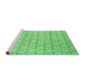 Sideview of Machine Washable Abstract Emerald Green Modern Area Rugs, wshabs2854emgrn