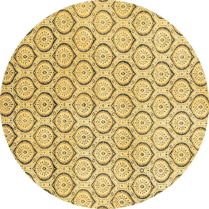 Round Machine Washable Abstract Brown Modern Rug, wshabs2854brn