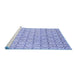 Sideview of Machine Washable Abstract Blue Modern Rug, wshabs2854blu