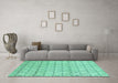 Machine Washable Abstract Turquoise Modern Area Rugs in a Living Room,, wshabs2854turq