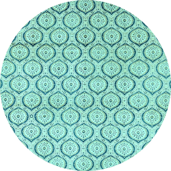 Round Machine Washable Abstract Light Blue Modern Rug, wshabs2854lblu