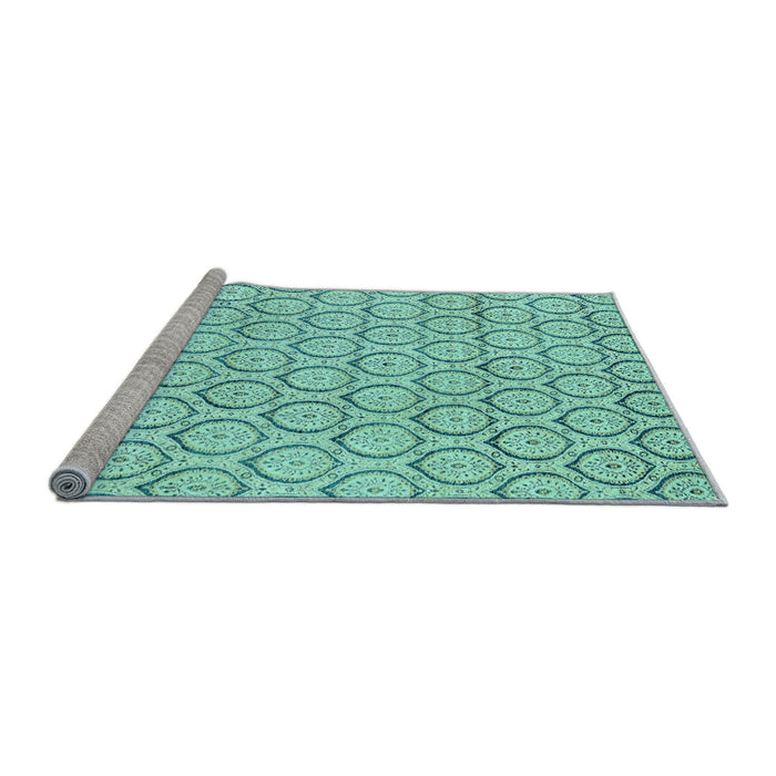 Sideview of Machine Washable Abstract Light Blue Modern Rug, wshabs2854lblu