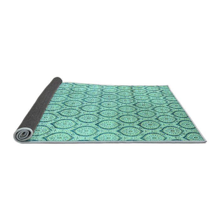 Sideview of Abstract Light Blue Modern Rug, abs2854lblu