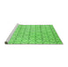 Sideview of Machine Washable Abstract Green Modern Area Rugs, wshabs2854grn