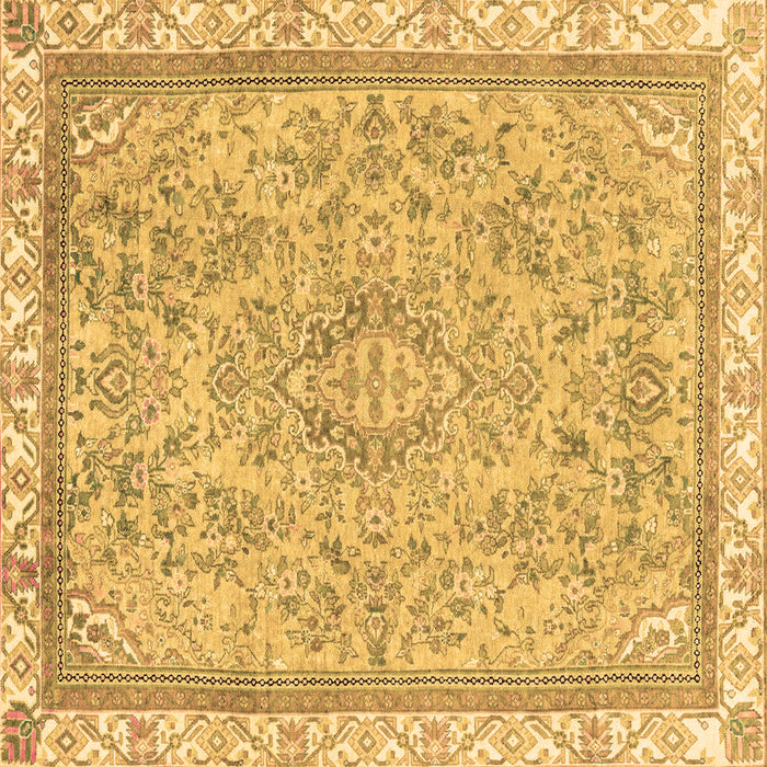 Square Abstract Brown Modern Rug, abs2855brn