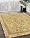 Abstract Cinnamon Brown Modern Rug in Family Room, abs2855