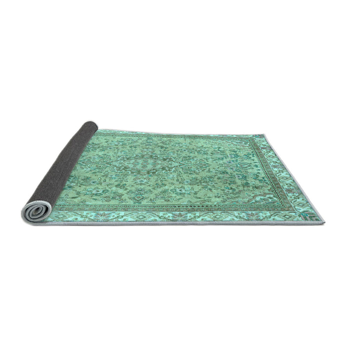 Sideview of Abstract Light Blue Modern Rug, abs2855lblu