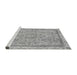 Sideview of Machine Washable Abstract Gray Modern Rug, wshabs2855gry