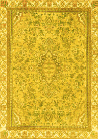 Abstract Yellow Modern Rug, abs2855yw