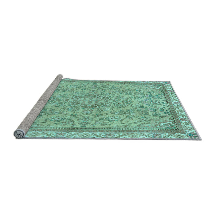 Sideview of Machine Washable Abstract Light Blue Modern Rug, wshabs2855lblu