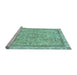 Sideview of Machine Washable Abstract Light Blue Modern Rug, wshabs2855lblu