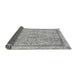 Sideview of Abstract Gray Modern Rug, abs2855gry