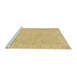 Sideview of Machine Washable Abstract Yellow Rug, wshabs2856