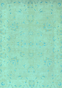 Abstract Light Blue Modern Rug, abs2856lblu