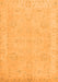 Machine Washable Abstract Orange Modern Area Rugs, wshabs2856org