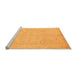 Sideview of Machine Washable Abstract Orange Modern Area Rugs, wshabs2856org