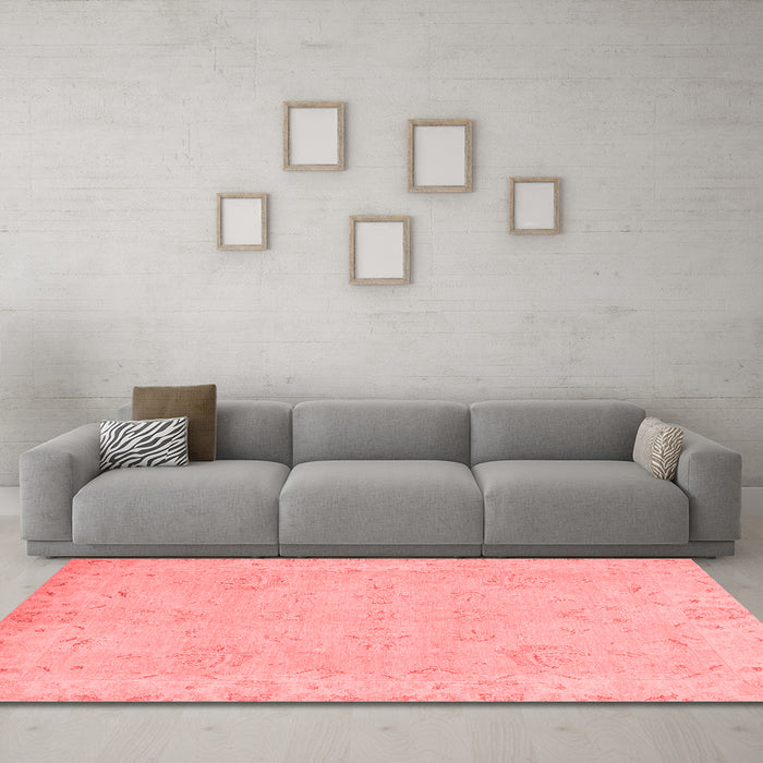 Modern Red Washable Rugs