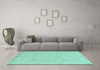 Machine Washable Abstract Light Blue Modern Rug, wshabs2856lblu