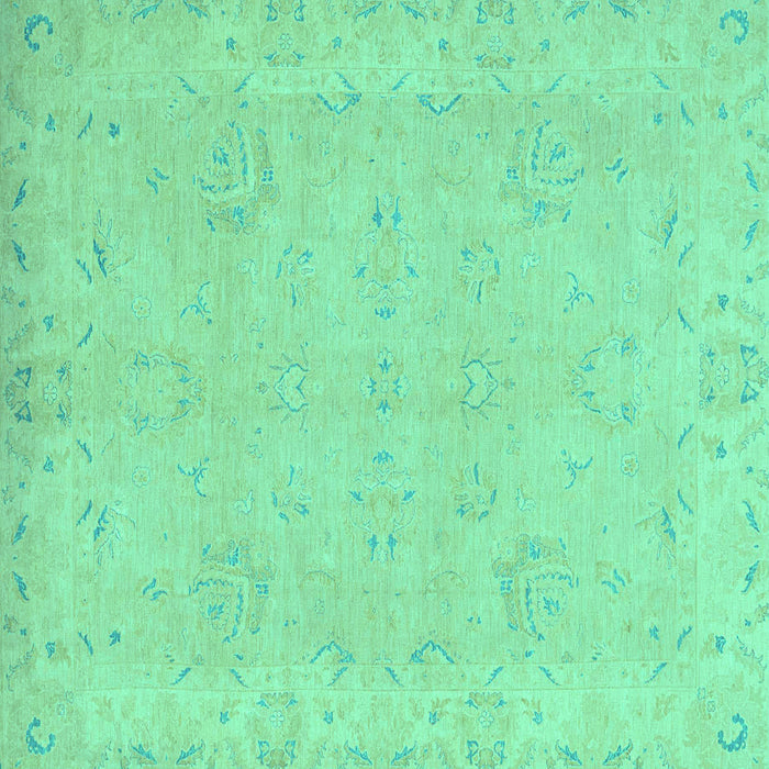 Square Abstract Turquoise Modern Rug, abs2856turq