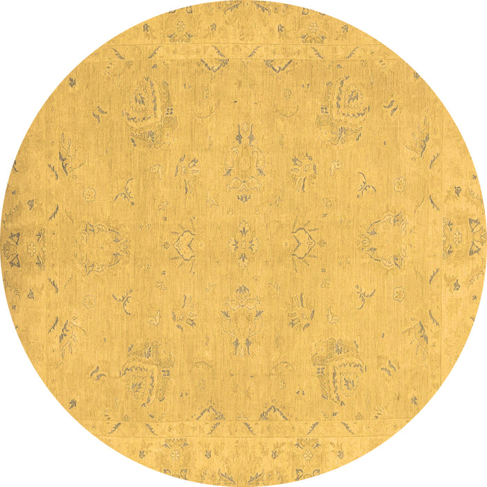 Round Abstract Brown Modern Rug, abs2856brn