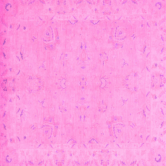 Square Machine Washable Abstract Pink Modern Rug, wshabs2856pnk