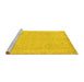 Sideview of Machine Washable Abstract Yellow Modern Rug, wshabs2856yw