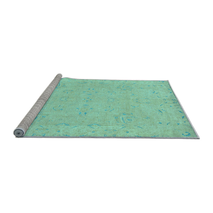 Sideview of Machine Washable Abstract Light Blue Modern Rug, wshabs2856lblu