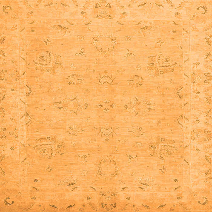 Square Abstract Orange Modern Rug, abs2856org