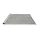 Sideview of Machine Washable Abstract Gray Modern Rug, wshabs2856gry