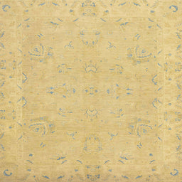 Square Abstract Yellow Modern Rug, abs2856