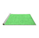 Sideview of Machine Washable Abstract Emerald Green Modern Area Rugs, wshabs2856emgrn