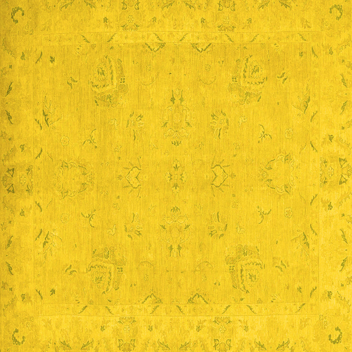 Square Abstract Yellow Modern Rug, abs2856yw